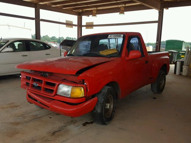 1FTCR10U1PPB43732 - 1993 FORD RANGER RED photo 2