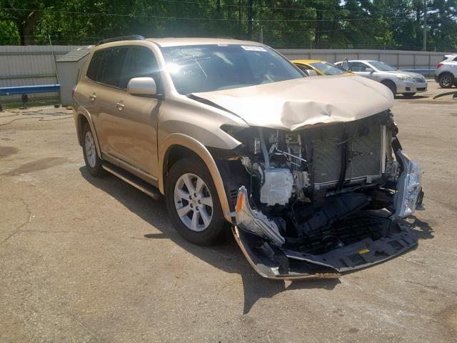 5TDZK3EH9CS056229 - 2012 TOYOTA HIGHLANDER GOLD photo 1