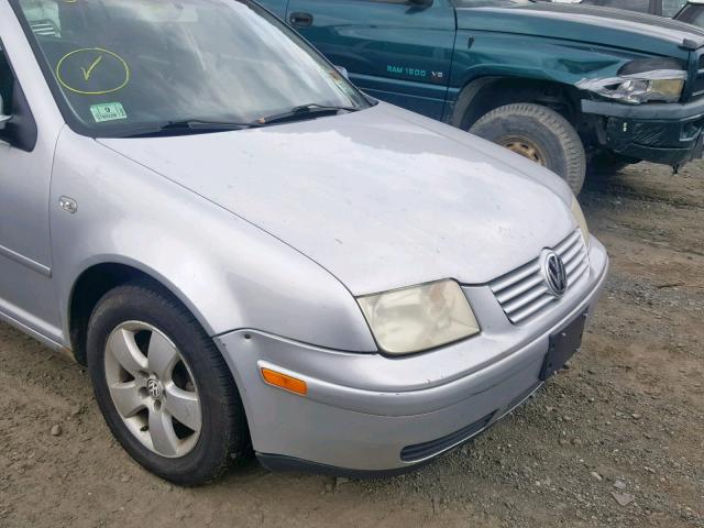 WVWSK61J23W559130 - 2003 VOLKSWAGEN JETTA GLS SILVER photo 9