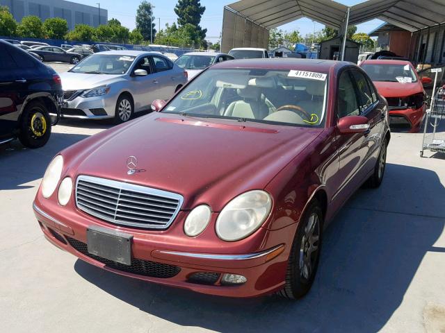 WDBUF56J16A821252 - 2006 MERCEDES-BENZ E 350 MAROON photo 2