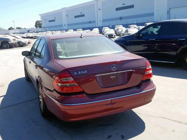 WDBUF56J16A821252 - 2006 MERCEDES-BENZ E 350 MAROON photo 3