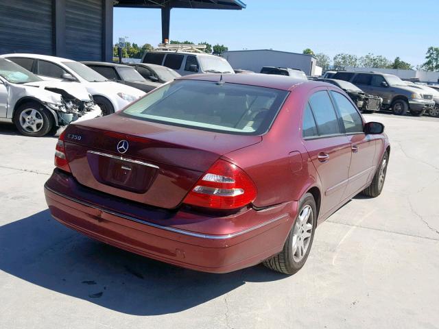 WDBUF56J16A821252 - 2006 MERCEDES-BENZ E 350 MAROON photo 4