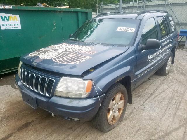 1J4GW58N91C706064 - 2001 JEEP GRAND CHER BLUE photo 2