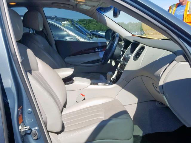 JNKAJ09F08M359358 - 2008 INFINITI EX35 BASE BLUE photo 5