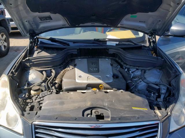 JNKAJ09F08M359358 - 2008 INFINITI EX35 BASE BLUE photo 7