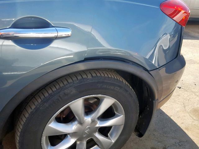 JNKAJ09F08M359358 - 2008 INFINITI EX35 BASE BLUE photo 9