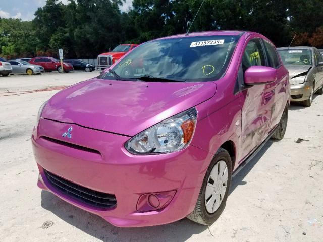 ML32A3HJXEH007120 - 2014 MITSUBISHI MIRAGE DE PURPLE photo 2