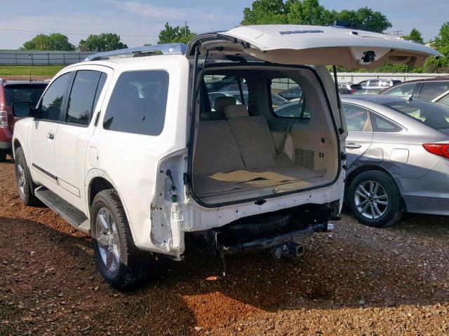 5N1BA0NC0BN622012 - 2011 NISSAN ARMADA SV WHITE photo 3