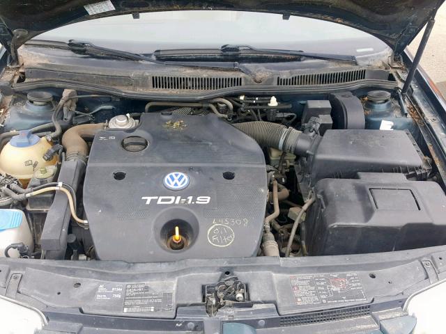 3VWSP69M21M120195 - 2001 VOLKSWAGEN JETTA GLS BLUE photo 7