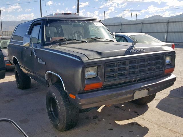 1B4GW12W1FS696527 - 1985 DODGE RAMCHARGER BLACK photo 2