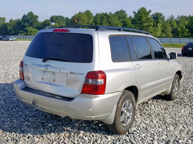 JTEEP21A750130493 - 2005 TOYOTA HIGHLANDER GRAY photo 4