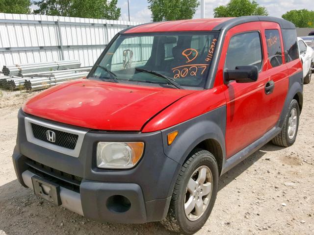 5J6YH28675L022027 - 2005 HONDA ELEMENT EX RED photo 2