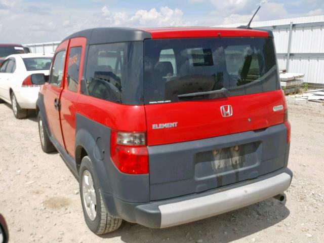 5J6YH28675L022027 - 2005 HONDA ELEMENT EX RED photo 3