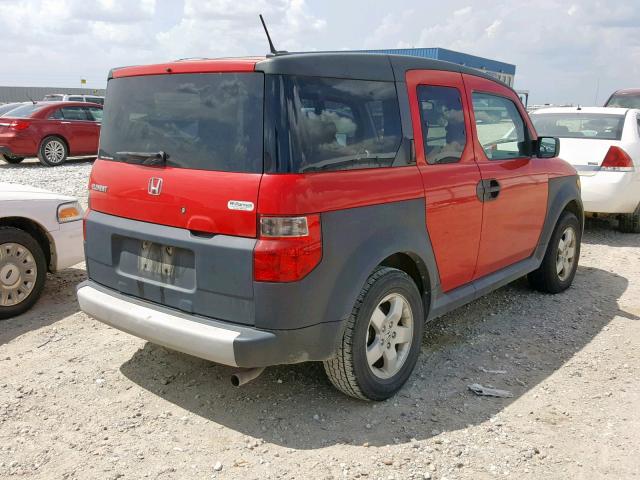 5J6YH28675L022027 - 2005 HONDA ELEMENT EX RED photo 4