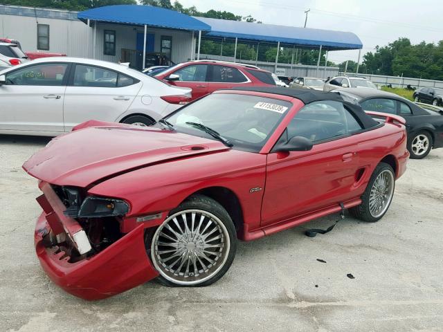 1FAFP45X3WF165832 - 1998 FORD MUSTANG GT RED photo 2