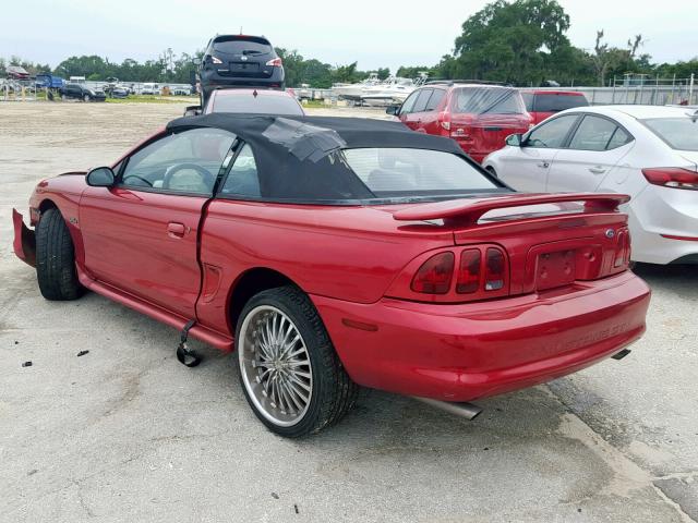 1FAFP45X3WF165832 - 1998 FORD MUSTANG GT RED photo 3