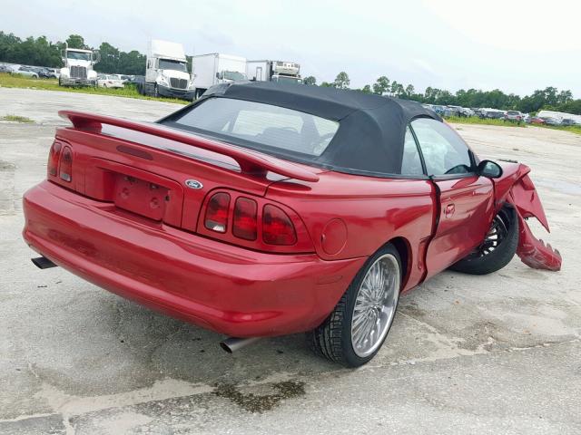 1FAFP45X3WF165832 - 1998 FORD MUSTANG GT RED photo 4