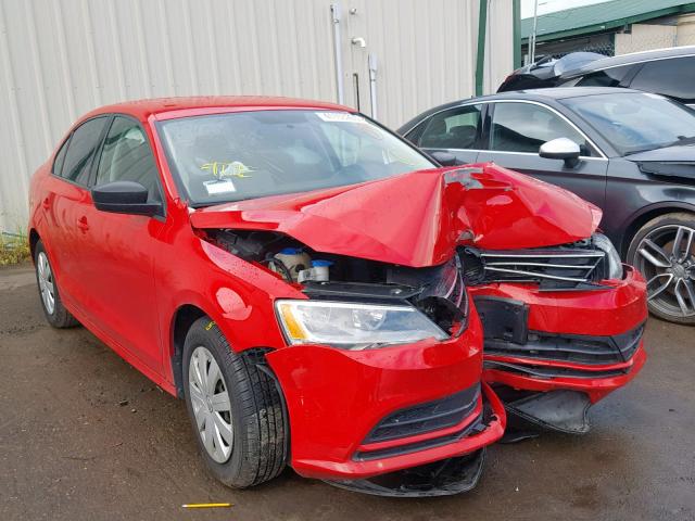 3VW2K7AJ2FM291297 - 2015 VOLKSWAGEN JETTA BASE RED photo 1