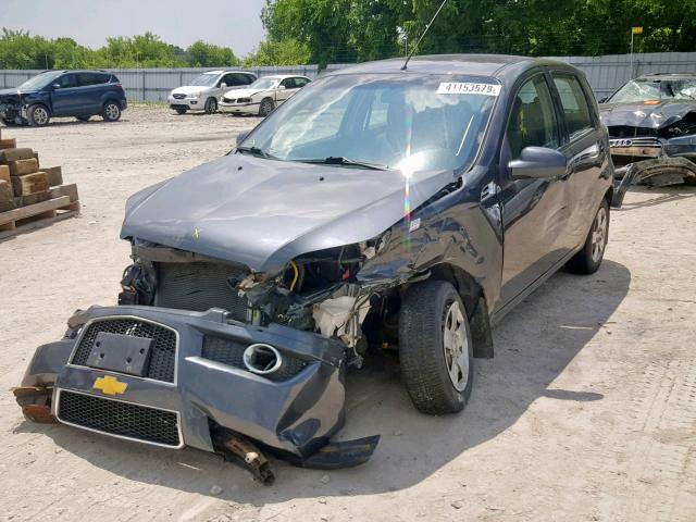 3G1TB6DE2AL135249 - 2010 CHEVROLET AVEO LS GRAY photo 2