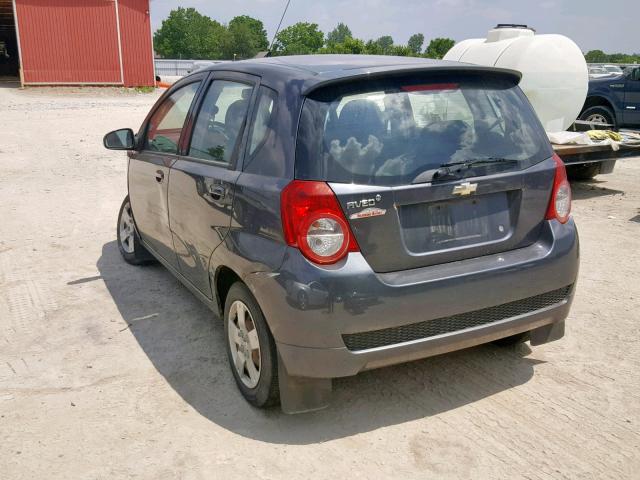 3G1TB6DE2AL135249 - 2010 CHEVROLET AVEO LS GRAY photo 3