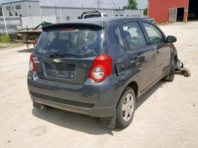 3G1TB6DE2AL135249 - 2010 CHEVROLET AVEO LS GRAY photo 4