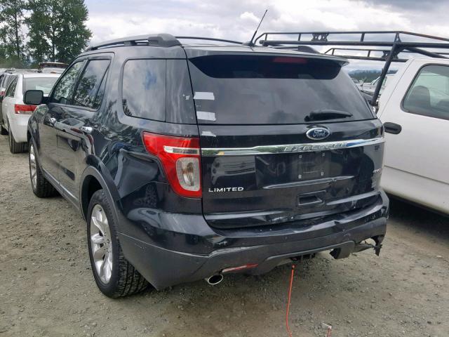 1FM5K8F86DGB58881 - 2013 FORD EXPLORER L BLACK photo 3