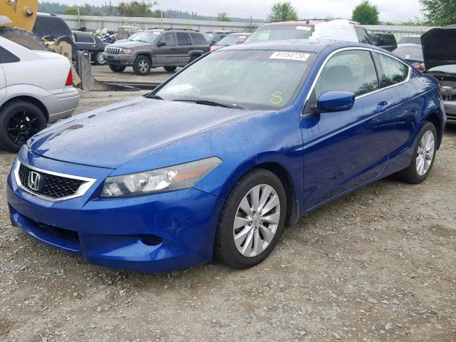 1HGCS12849A800633 - 2009 HONDA ACCORD EXL BLUE photo 2