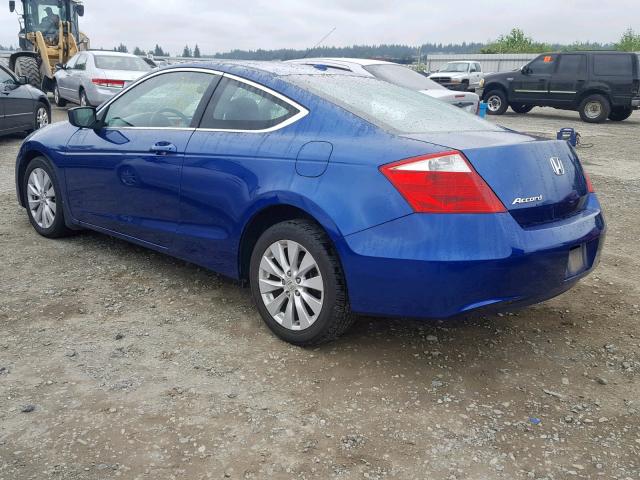 1HGCS12849A800633 - 2009 HONDA ACCORD EXL BLUE photo 3