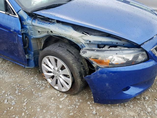 1HGCS12849A800633 - 2009 HONDA ACCORD EXL BLUE photo 9