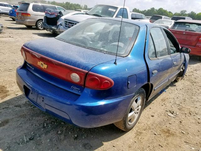 1G1JF52F047311676 - 2004 CHEVROLET CAVALIER L BLUE photo 4