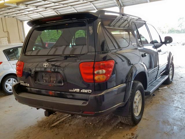 5TDBT48A12S087251 - 2002 TOYOTA SEQUOIA LI BLACK photo 4