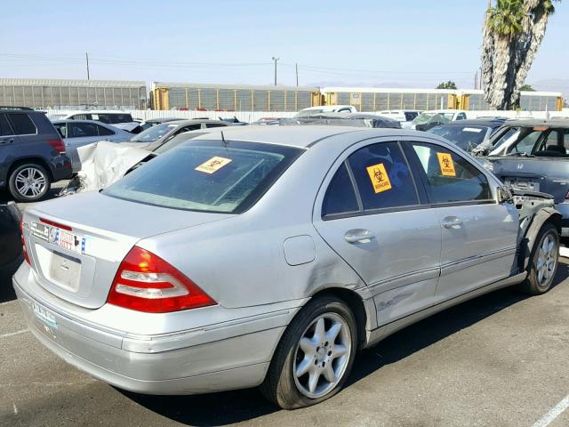 WDBRF61J91F040395 - 2001 MERCEDES-BENZ C 240 SILVER photo 4