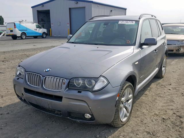 WBXPC93489WJ27374 - 2009 BMW X3 XDRIVE3 GRAY photo 2