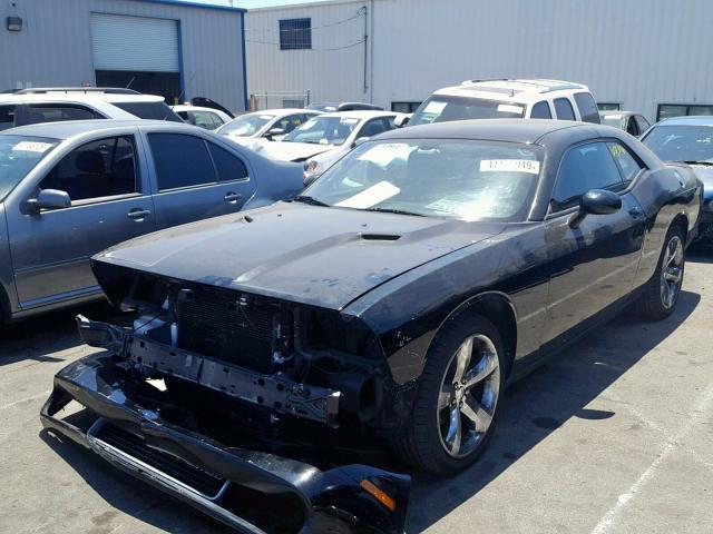 2C3CDYAG2EH101396 - 2014 DODGE CHALLENGER BLACK photo 2