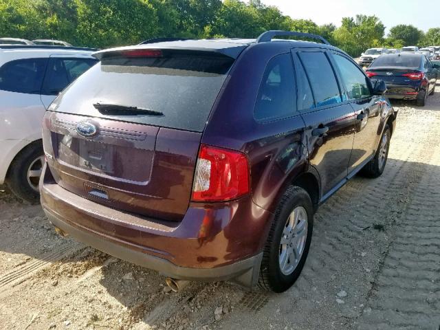 2FMDK3GCXBBA96665 - 2011 FORD EDGE SE BURGUNDY photo 4