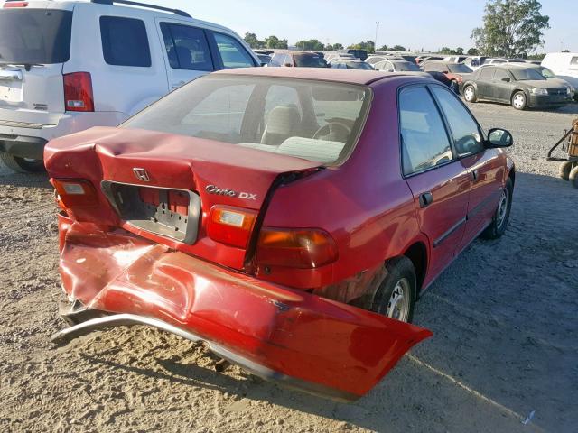 JHMEG864XSS029392 - 1995 HONDA CIVIC DX RED photo 4