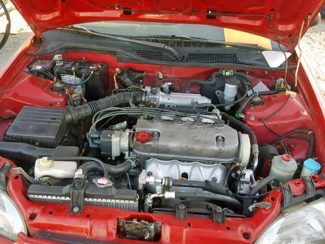 JHMEG864XSS029392 - 1995 HONDA CIVIC DX RED photo 7