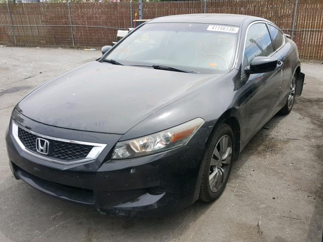 1HGCS12838A008052 - 2008 HONDA ACCORD EXL BLACK photo 2