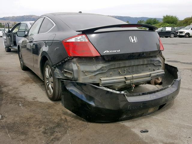 1HGCS12838A008052 - 2008 HONDA ACCORD EXL BLACK photo 3