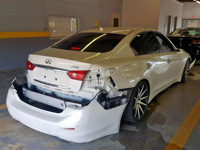 JN1BV7AP9EM675864 - 2014 INFINITI Q50 BASE WHITE photo 4