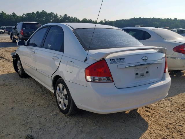 KNAFE121185544820 - 2008 KIA SPECTRA EX WHITE photo 3