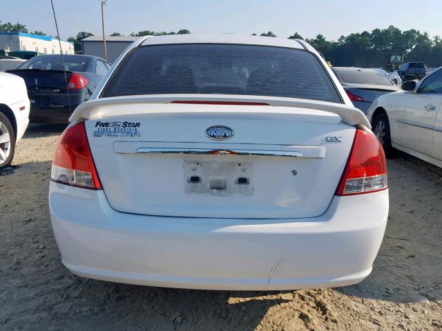 KNAFE121185544820 - 2008 KIA SPECTRA EX WHITE photo 9