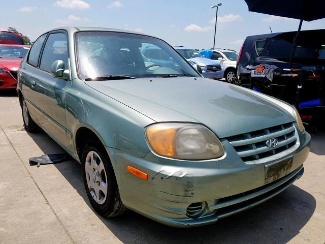 KMHCG35CX4U301494 - 2004 HYUNDAI ACCENT GL GREEN photo 1