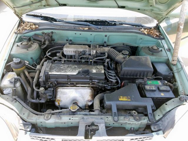 KMHCG35CX4U301494 - 2004 HYUNDAI ACCENT GL GREEN photo 7