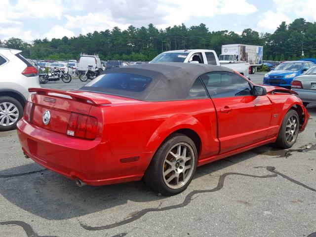 1ZVFT85H875212718 - 2007 FORD MUSTANG GT RED photo 4