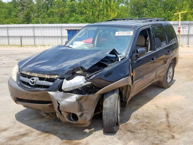 4F2CZ04184KM19956 - 2004 MAZDA TRIBUTE LX BLACK photo 2