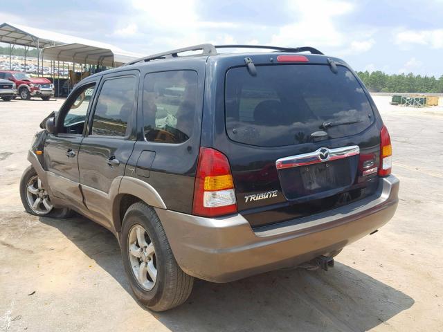 4F2CZ04184KM19956 - 2004 MAZDA TRIBUTE LX BLACK photo 3