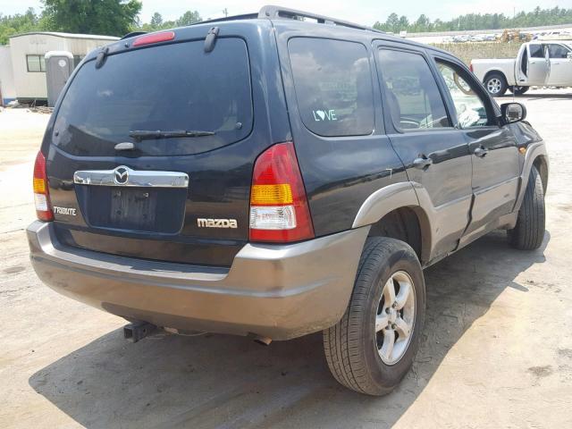 4F2CZ04184KM19956 - 2004 MAZDA TRIBUTE LX BLACK photo 4