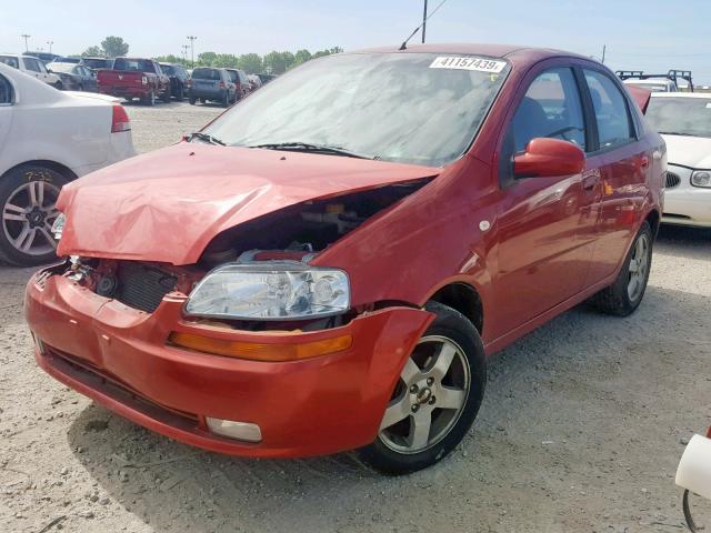 KL1TD56666B622441 - 2006 CHEVROLET AVEO BASE Qırmızı foto 2