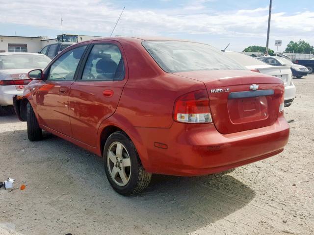KL1TD56666B622441 - 2006 CHEVROLET AVEO BASE Qırmızı foto 3